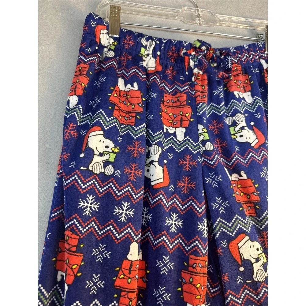 Fleece PJ Pants Peanut Sleep Pants Size Medium